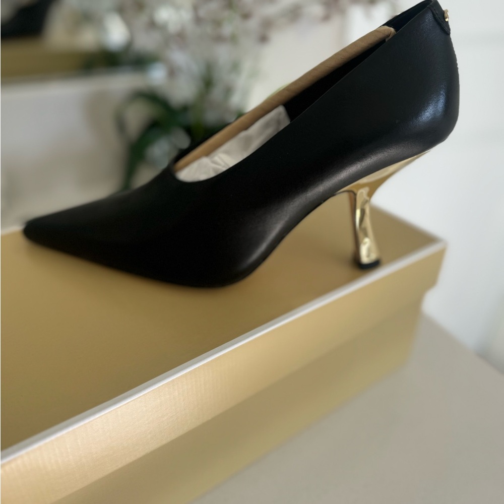 Black Michael Kors  Luna Leather Heels Brand New
